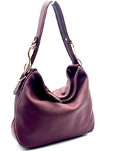 Load image into Gallery viewer, Christina Hobo Tote Bag (small) — Burgundy
