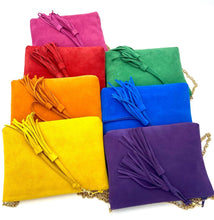 Load image into Gallery viewer, Bella suede shoulder bag - Lime green
