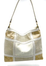 Load image into Gallery viewer, Amelia Hobo - Bone Cowhide Patchwork
