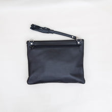 Load image into Gallery viewer, Sofia Clutch and Shoulder Bag - Black &amp; White Cowhide
