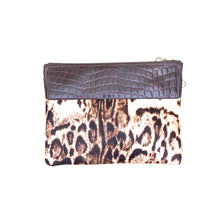 Load image into Gallery viewer, Sofia Clutch/Shoulder Bag - Leopard Cowhide
