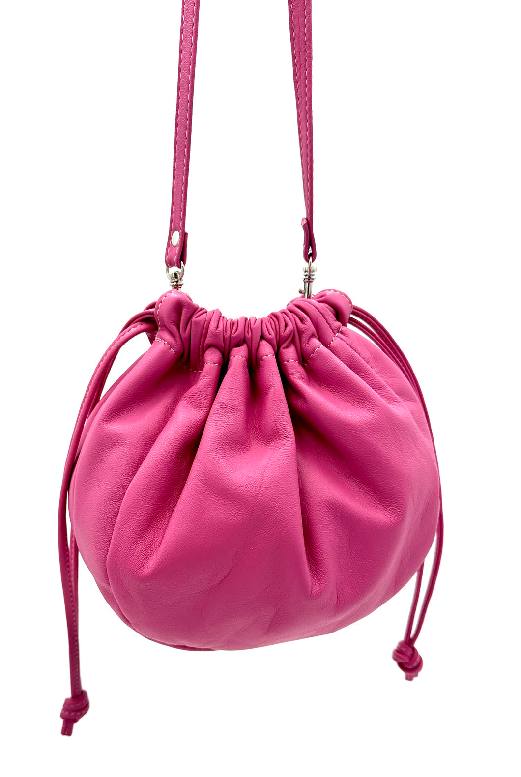 Olivia Drawstring Bag - Fuchsia Pink