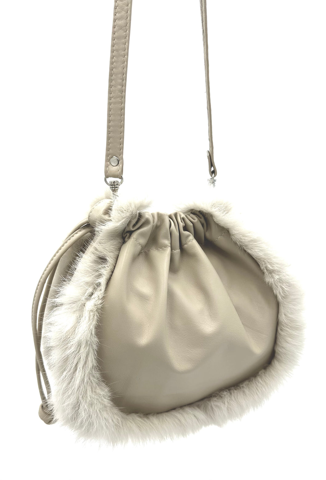 Allegra Drawstring Bag - Neutral / White Sand
