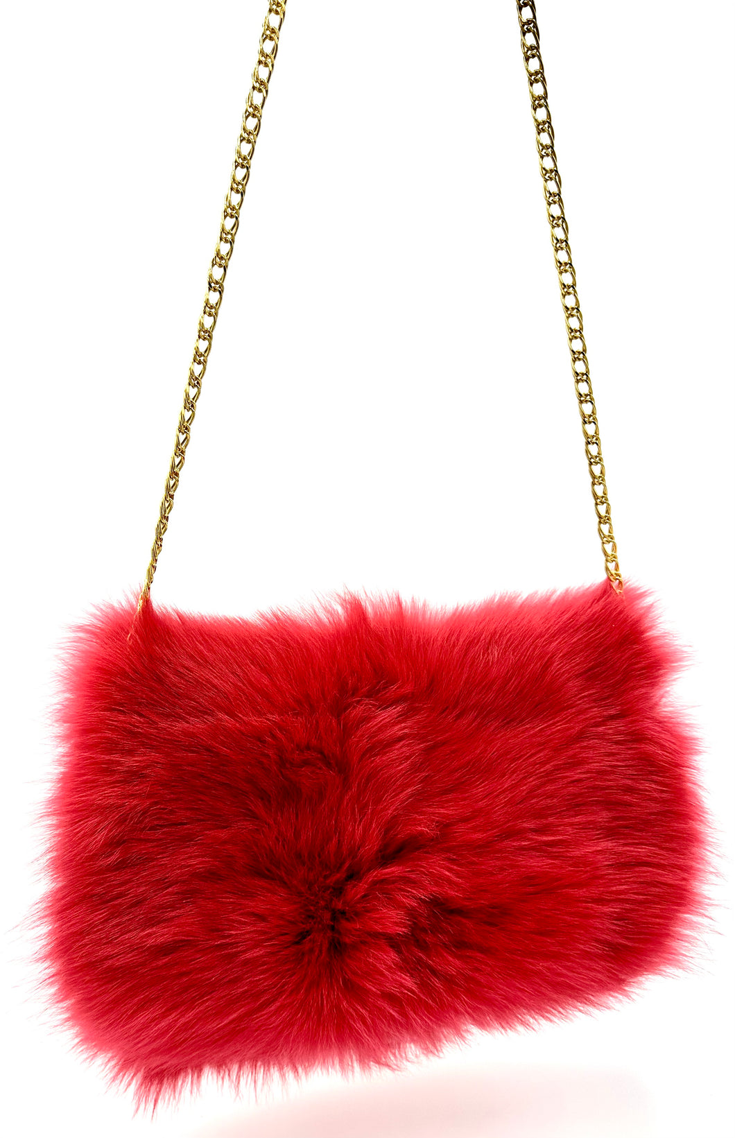 Tilly Pillow Fur Bag - Red