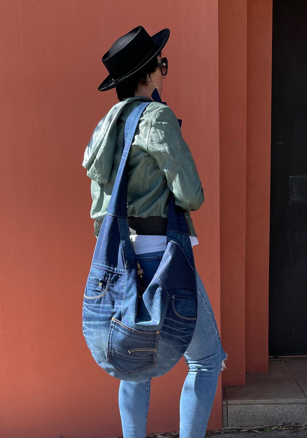Emma Denim Shoulder Hobo bag