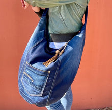 Load image into Gallery viewer, Emma Denim Shoulder Hobo bag

