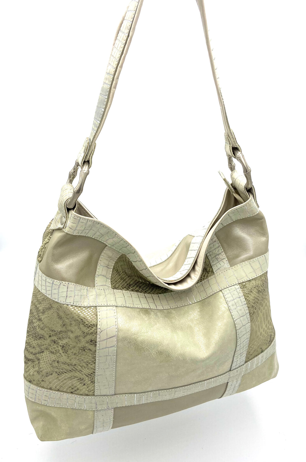 Amelia Hobo Bag - Bone Combination