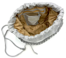 Load image into Gallery viewer, Metallic Ava Drawstring Bag - Silver
