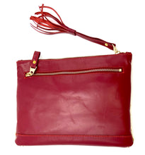 Load image into Gallery viewer, Little Sofia Clutch - Red with Cream Straw
