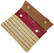 Load image into Gallery viewer, Little Sofia Clutch - Red with Cream Straw
