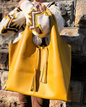 Load image into Gallery viewer, Alice Large Tote - Italian Leather - Ochre Yellow

