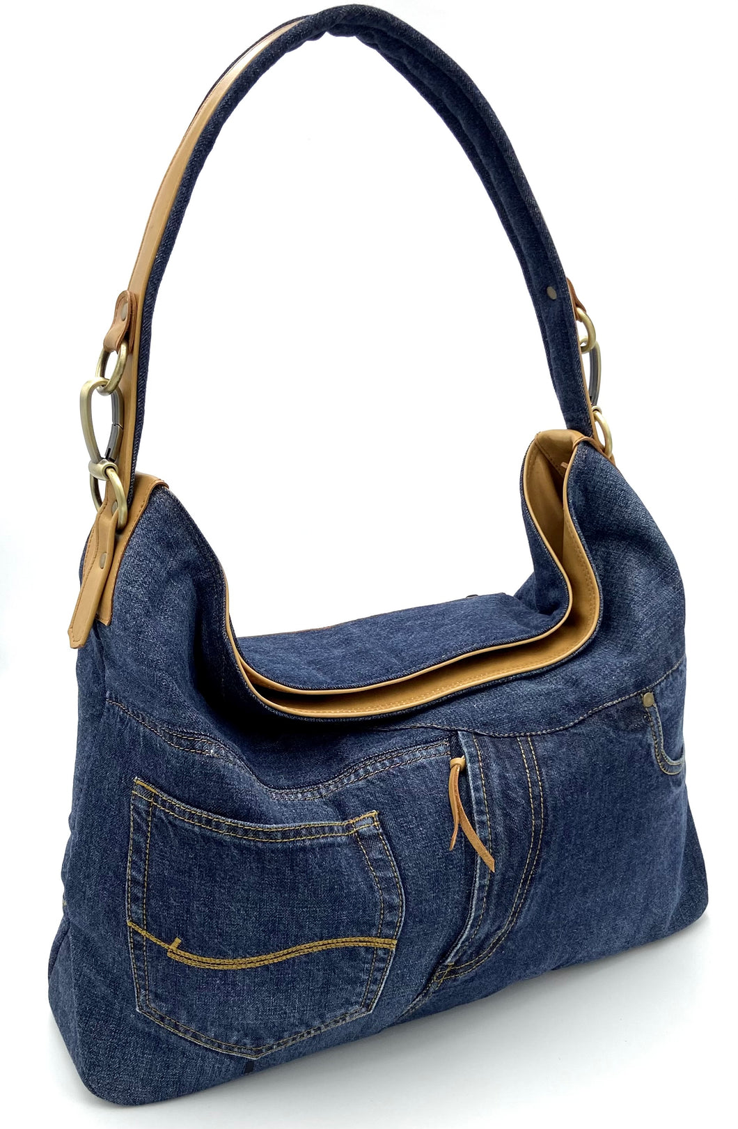 Blue jean hobo bag sales