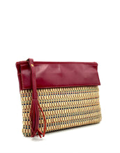 Load image into Gallery viewer, Little Sofia Clutch - Red with Cream Straw
