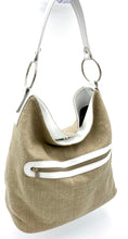 Load image into Gallery viewer, Chloe Hobo Tote - Linen/White
