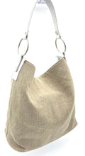Load image into Gallery viewer, Chloe Hobo Tote - Linen/White
