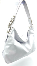Load image into Gallery viewer, Christina Hobo Tote (medium) - White with nickel
