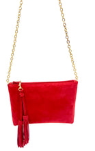 Load image into Gallery viewer, Bella suede shoulder bag - Red
