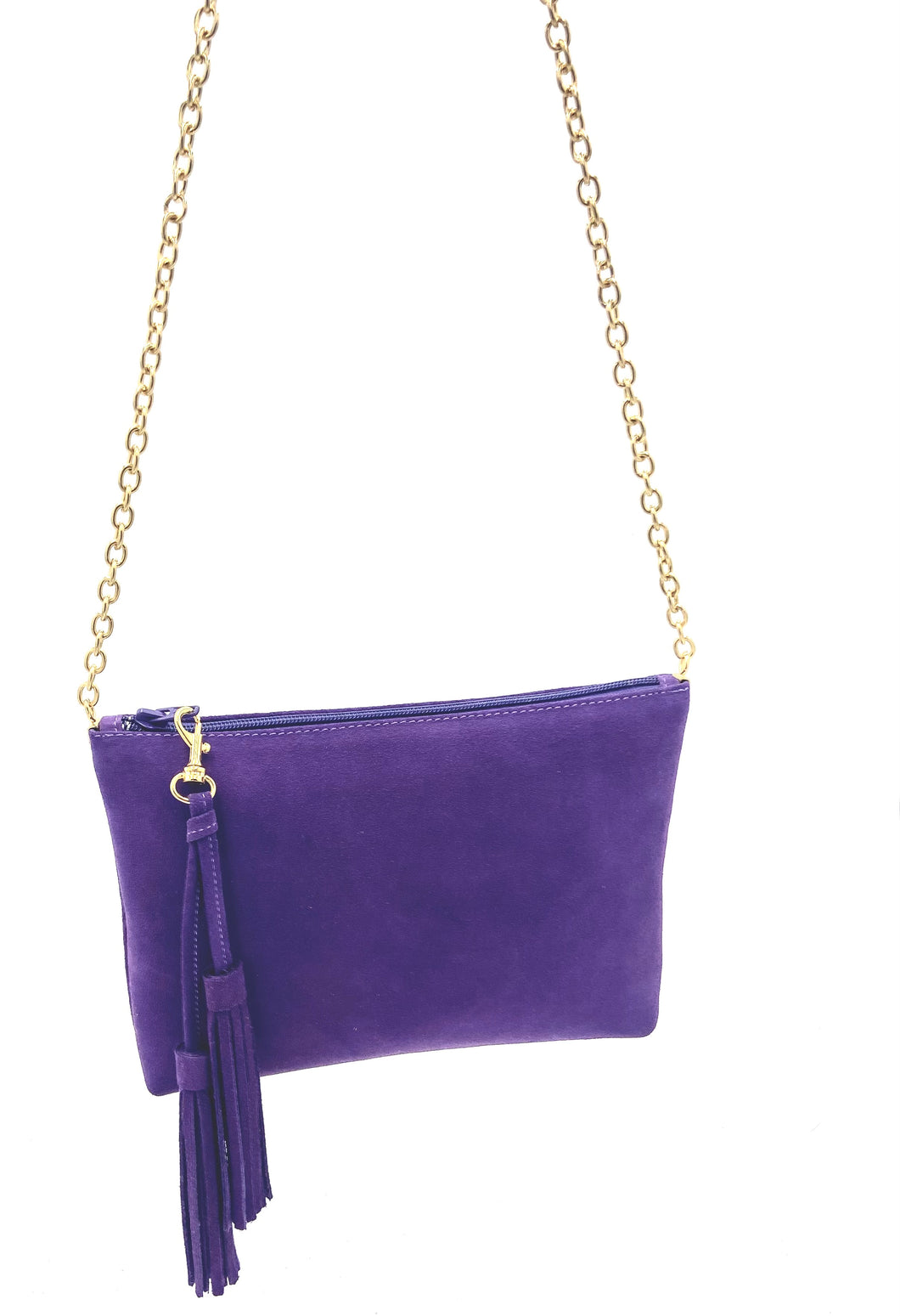 Bella suede shoulder bag - Purple